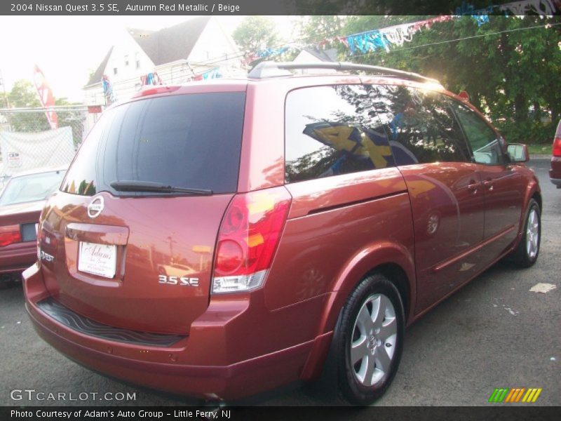 Autumn Red Metallic / Beige 2004 Nissan Quest 3.5 SE