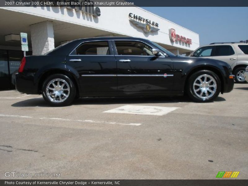 Brilliant Black / Dark Khaki/Light Graystone 2007 Chrysler 300 C HEMI