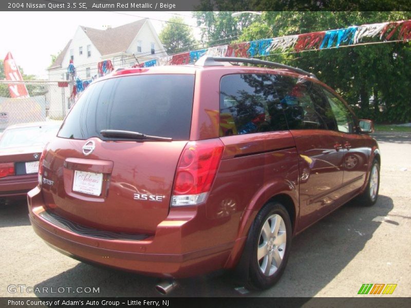 Autumn Red Metallic / Beige 2004 Nissan Quest 3.5 SE