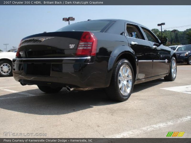 Brilliant Black / Dark Khaki/Light Graystone 2007 Chrysler 300 C HEMI