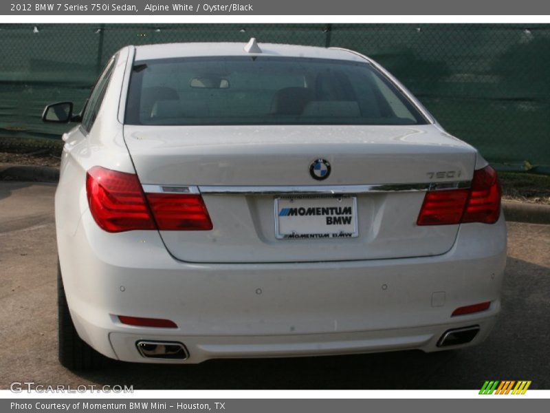 Alpine White / Oyster/Black 2012 BMW 7 Series 750i Sedan