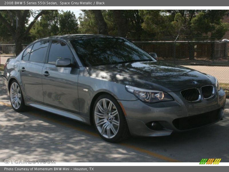 Space Grey Metallic / Black 2008 BMW 5 Series 550i Sedan