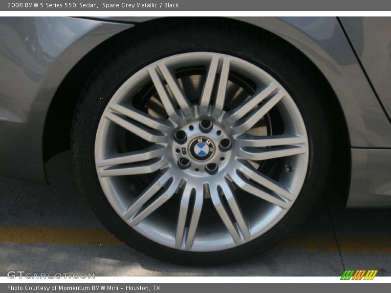 Space Grey Metallic / Black 2008 BMW 5 Series 550i Sedan