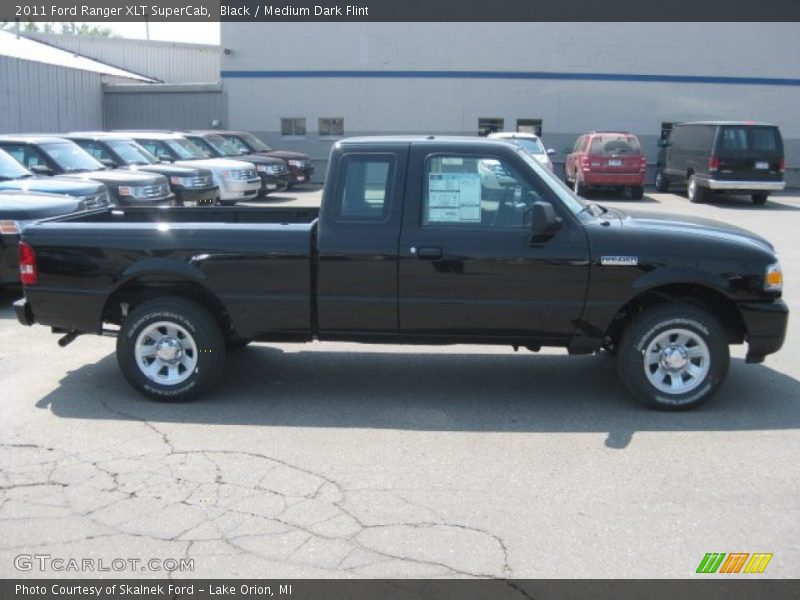 Black / Medium Dark Flint 2011 Ford Ranger XLT SuperCab