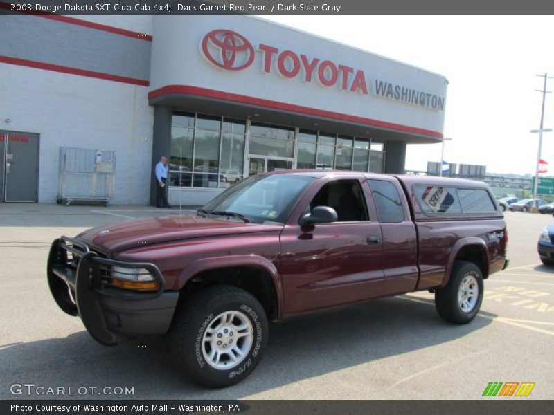 Dark Garnet Red Pearl / Dark Slate Gray 2003 Dodge Dakota SXT Club Cab 4x4