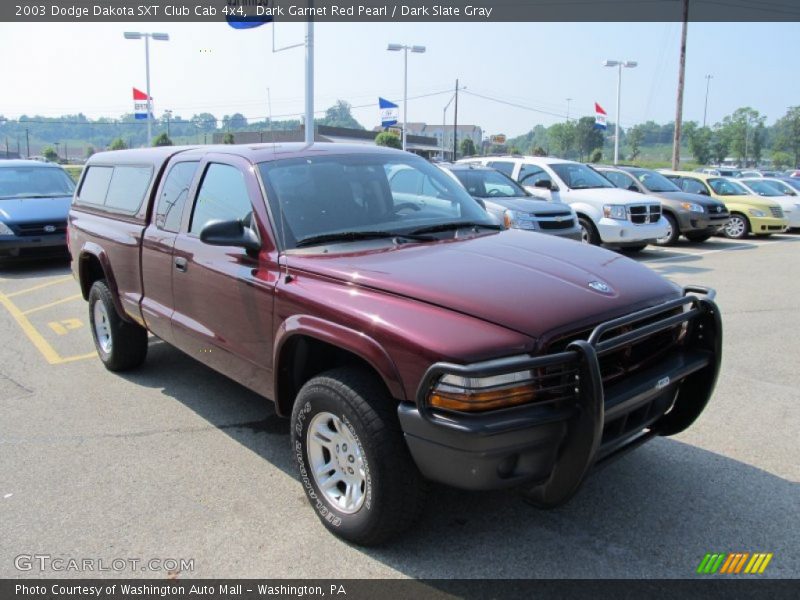 Dark Garnet Red Pearl / Dark Slate Gray 2003 Dodge Dakota SXT Club Cab 4x4