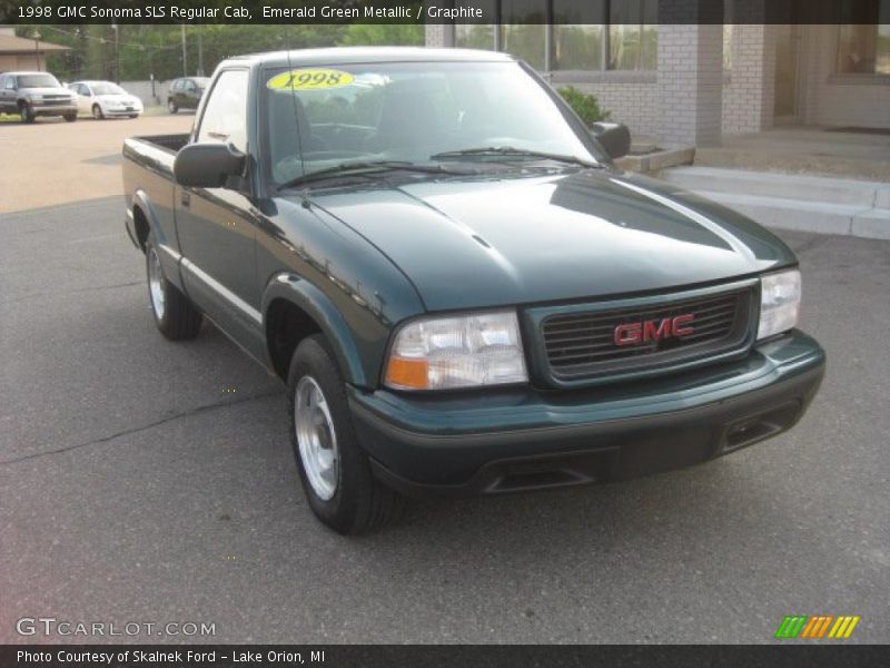 Emerald Green Metallic / Graphite 1998 GMC Sonoma SLS Regular Cab