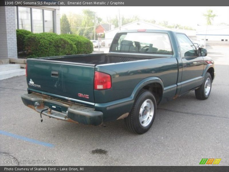 Emerald Green Metallic / Graphite 1998 GMC Sonoma SLS Regular Cab