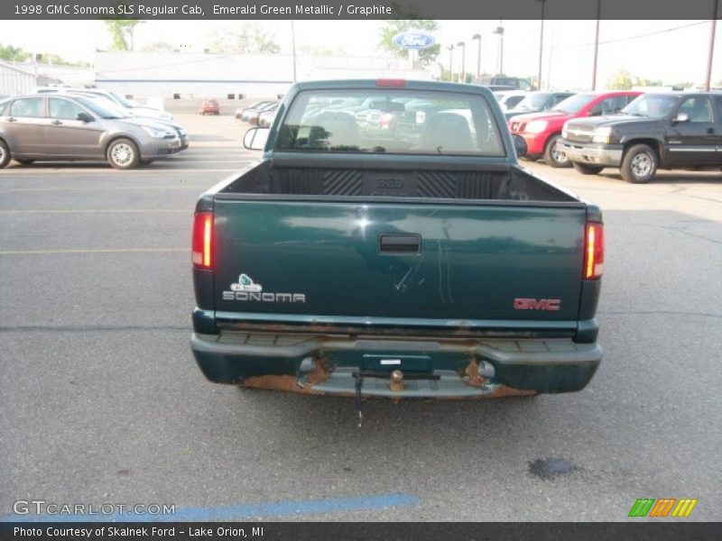 Emerald Green Metallic / Graphite 1998 GMC Sonoma SLS Regular Cab