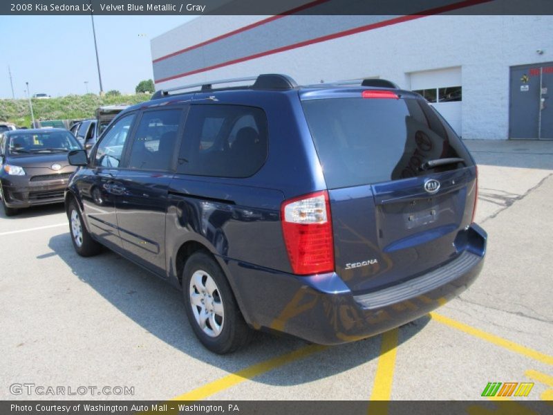 Velvet Blue Metallic / Gray 2008 Kia Sedona LX