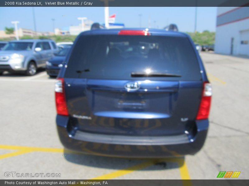 Velvet Blue Metallic / Gray 2008 Kia Sedona LX