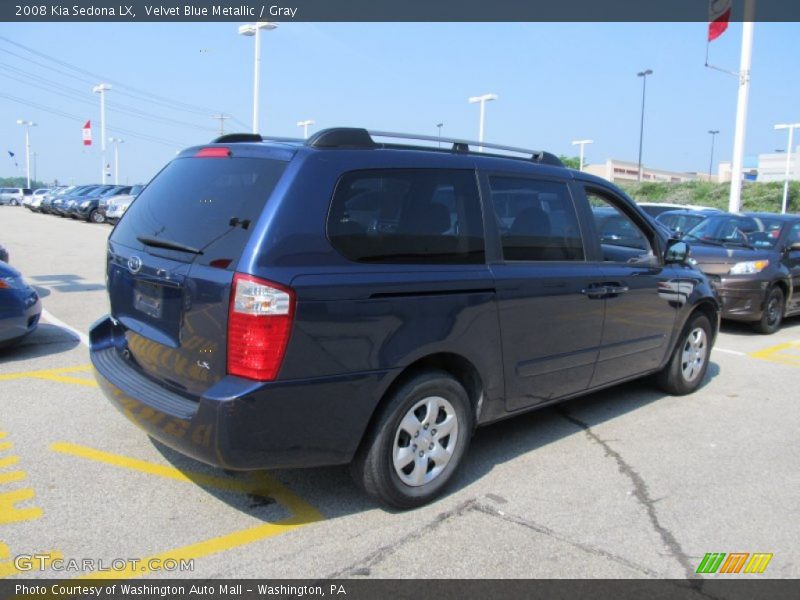 Velvet Blue Metallic / Gray 2008 Kia Sedona LX