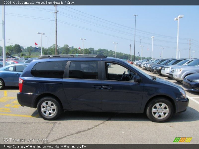 Velvet Blue Metallic / Gray 2008 Kia Sedona LX
