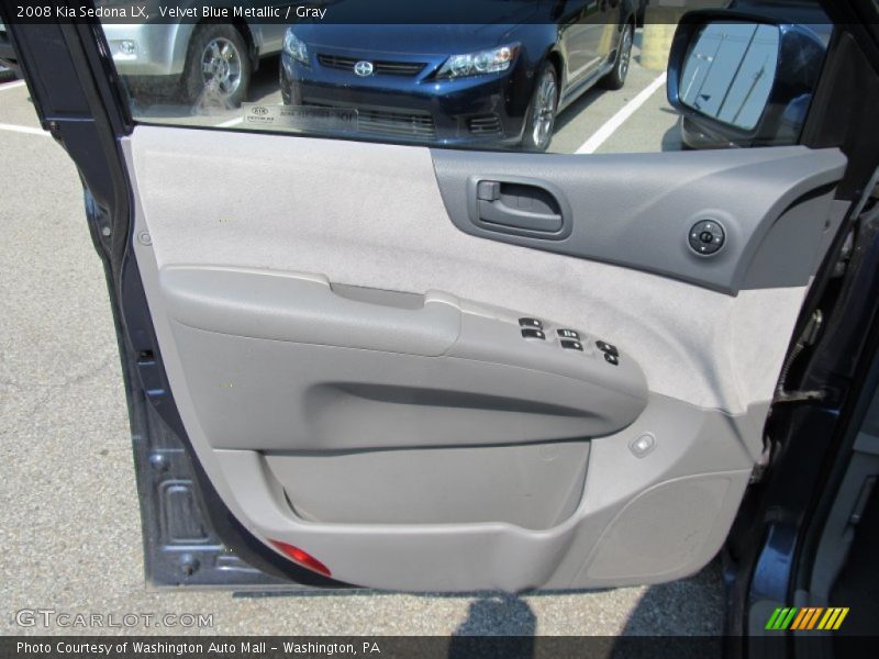 Velvet Blue Metallic / Gray 2008 Kia Sedona LX