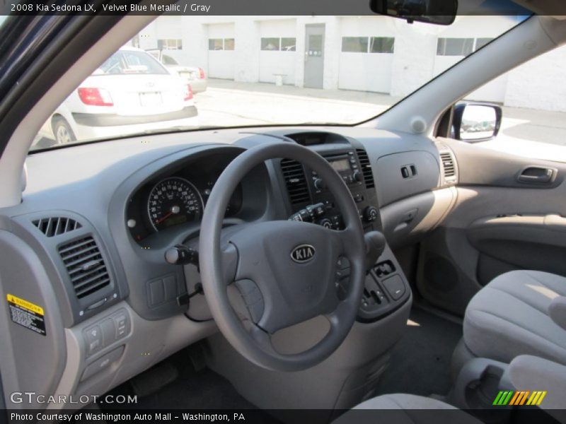 Velvet Blue Metallic / Gray 2008 Kia Sedona LX