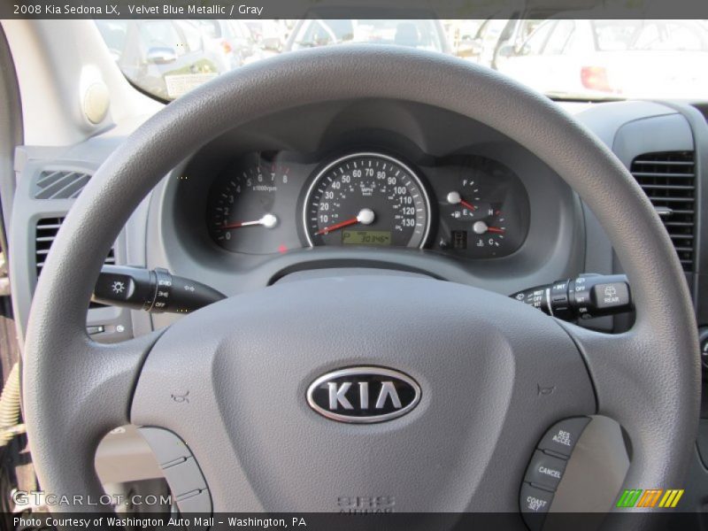 Velvet Blue Metallic / Gray 2008 Kia Sedona LX