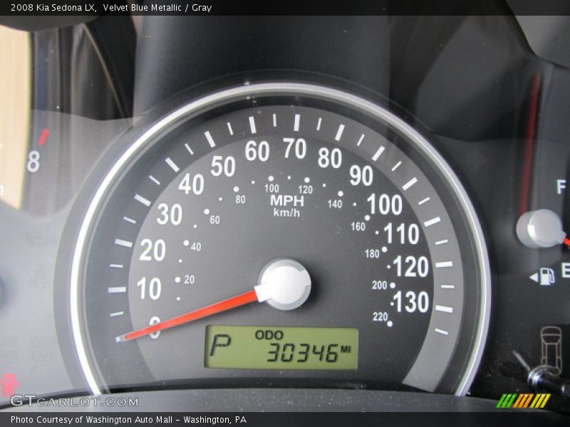 Velvet Blue Metallic / Gray 2008 Kia Sedona LX