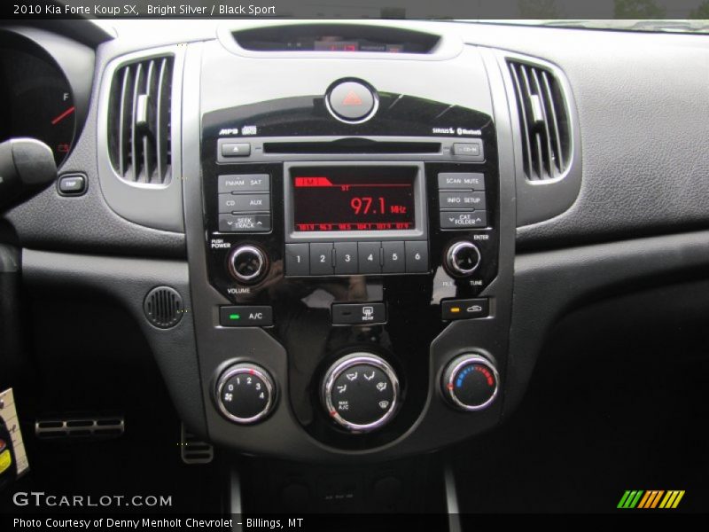 Controls of 2010 Forte Koup SX
