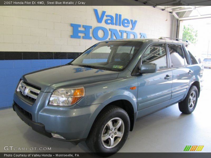 Steel Blue Metallic / Gray 2007 Honda Pilot EX 4WD