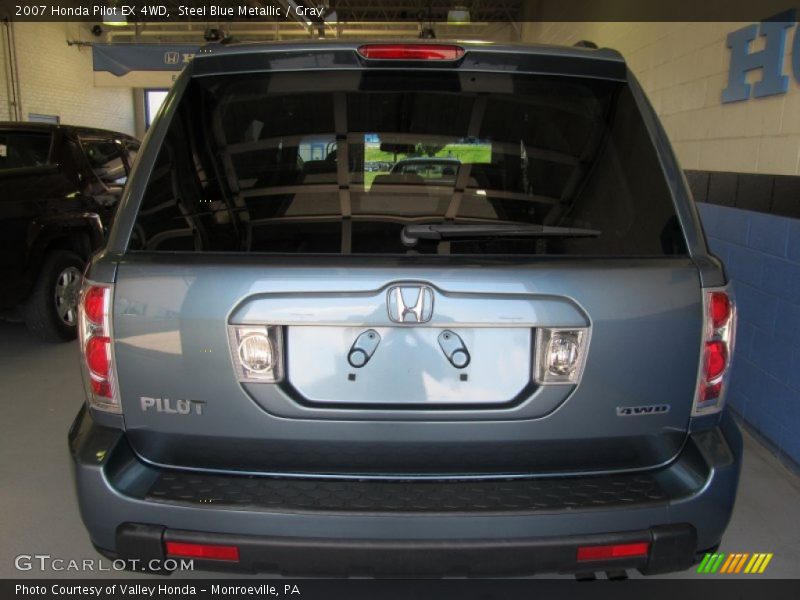 Steel Blue Metallic / Gray 2007 Honda Pilot EX 4WD