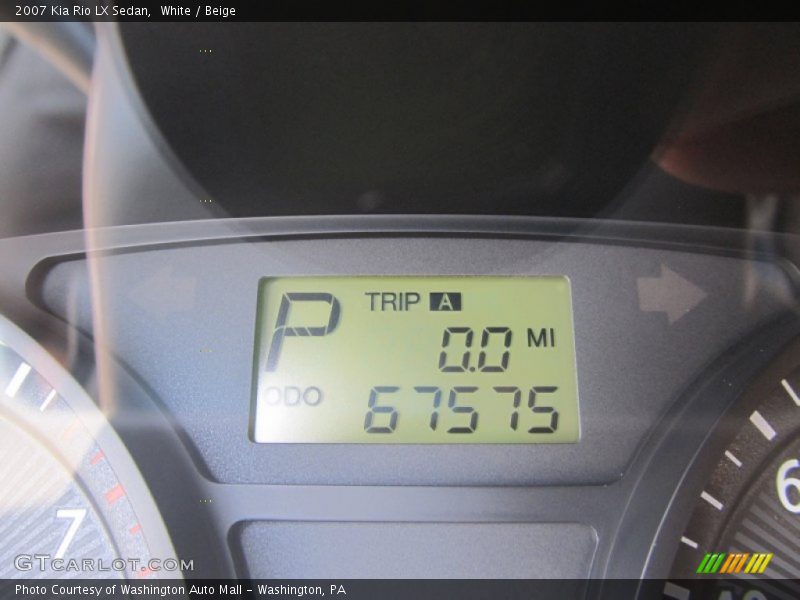 White / Beige 2007 Kia Rio LX Sedan