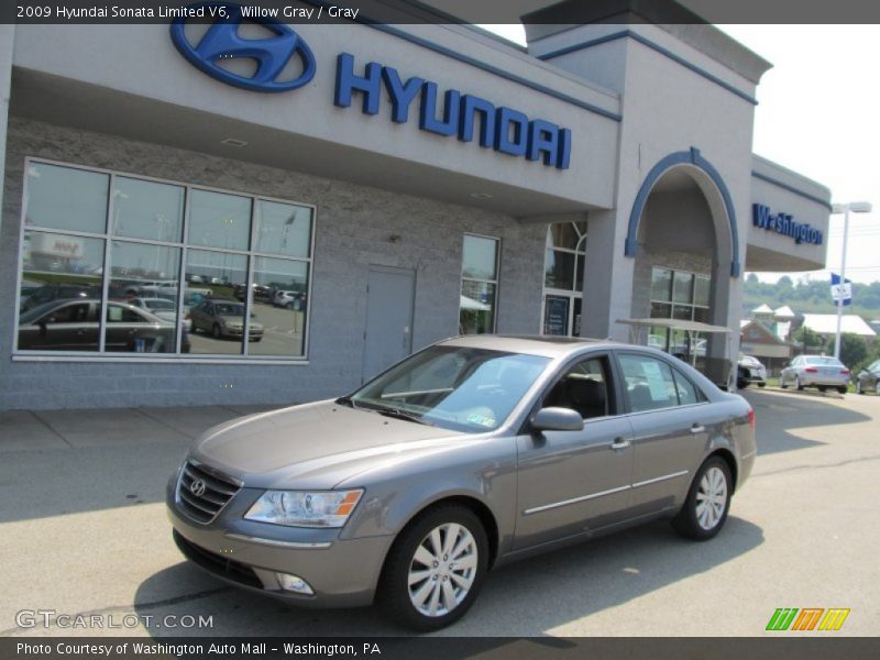 Willow Gray / Gray 2009 Hyundai Sonata Limited V6