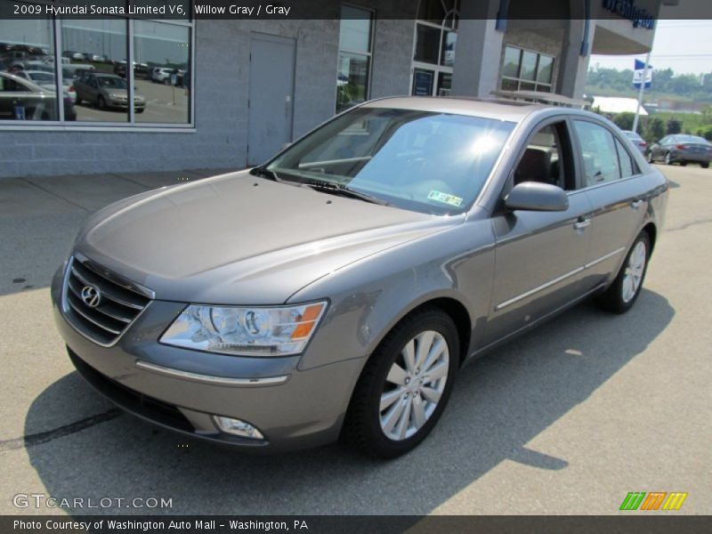 Willow Gray / Gray 2009 Hyundai Sonata Limited V6