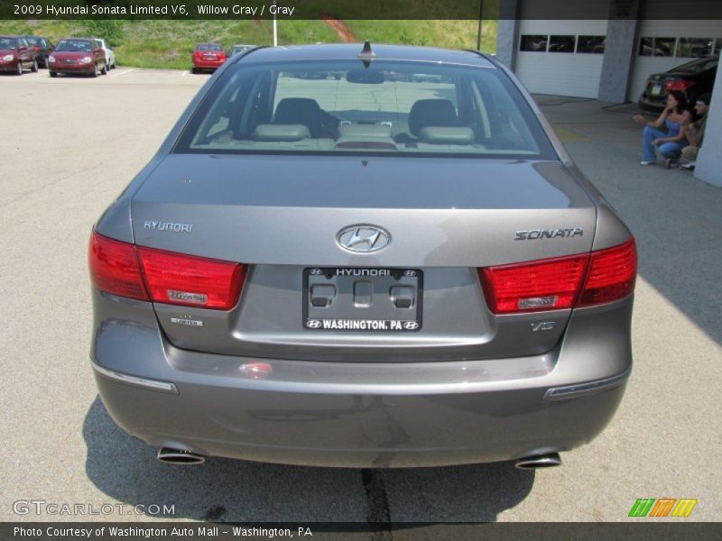 Willow Gray / Gray 2009 Hyundai Sonata Limited V6