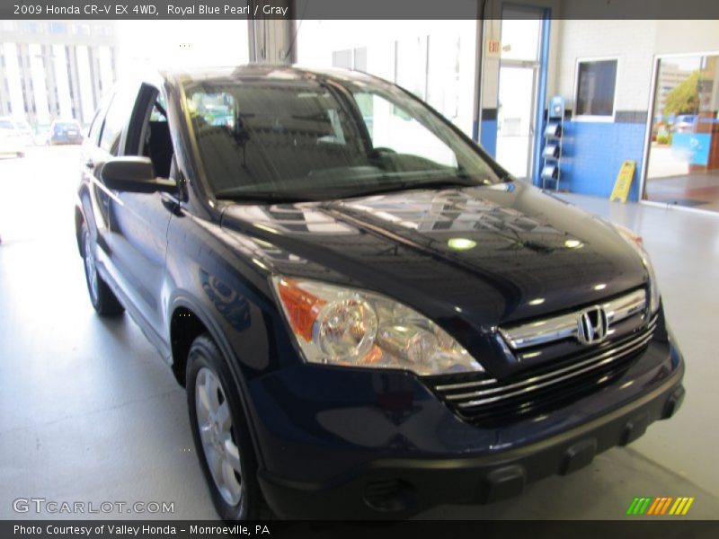 Royal Blue Pearl / Gray 2009 Honda CR-V EX 4WD