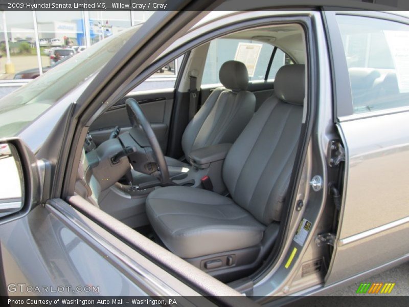 Willow Gray / Gray 2009 Hyundai Sonata Limited V6