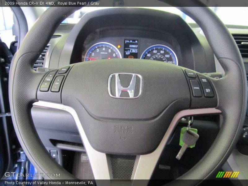 Royal Blue Pearl / Gray 2009 Honda CR-V EX 4WD