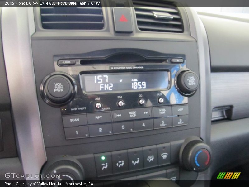 Royal Blue Pearl / Gray 2009 Honda CR-V EX 4WD