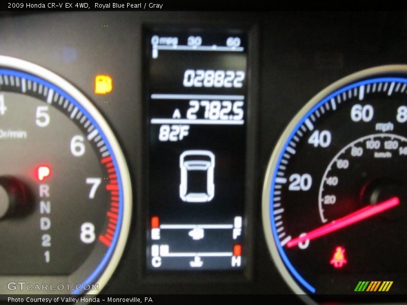 Royal Blue Pearl / Gray 2009 Honda CR-V EX 4WD