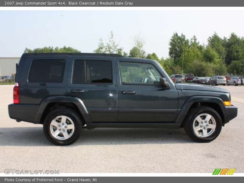Black Clearcoat / Medium Slate Gray 2007 Jeep Commander Sport 4x4