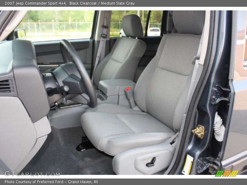 Black Clearcoat / Medium Slate Gray 2007 Jeep Commander Sport 4x4