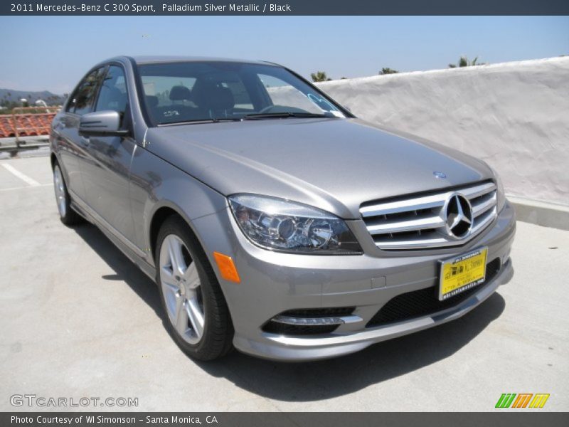 Palladium Silver Metallic / Black 2011 Mercedes-Benz C 300 Sport