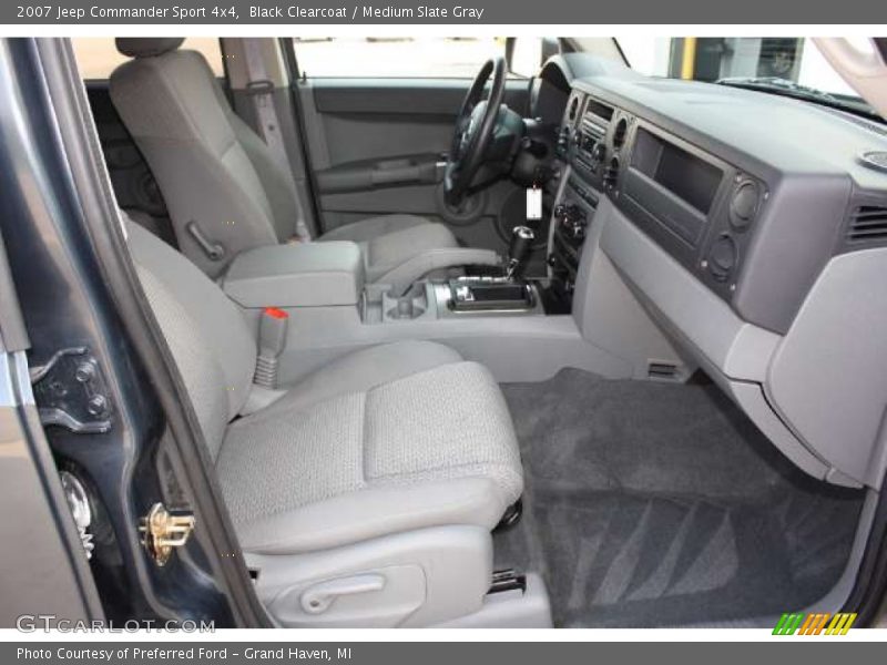 Black Clearcoat / Medium Slate Gray 2007 Jeep Commander Sport 4x4