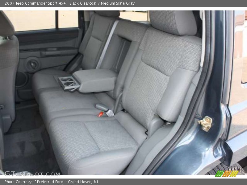 Black Clearcoat / Medium Slate Gray 2007 Jeep Commander Sport 4x4