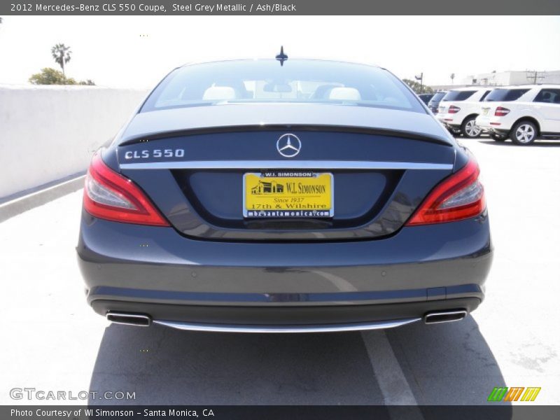 Steel Grey Metallic / Ash/Black 2012 Mercedes-Benz CLS 550 Coupe