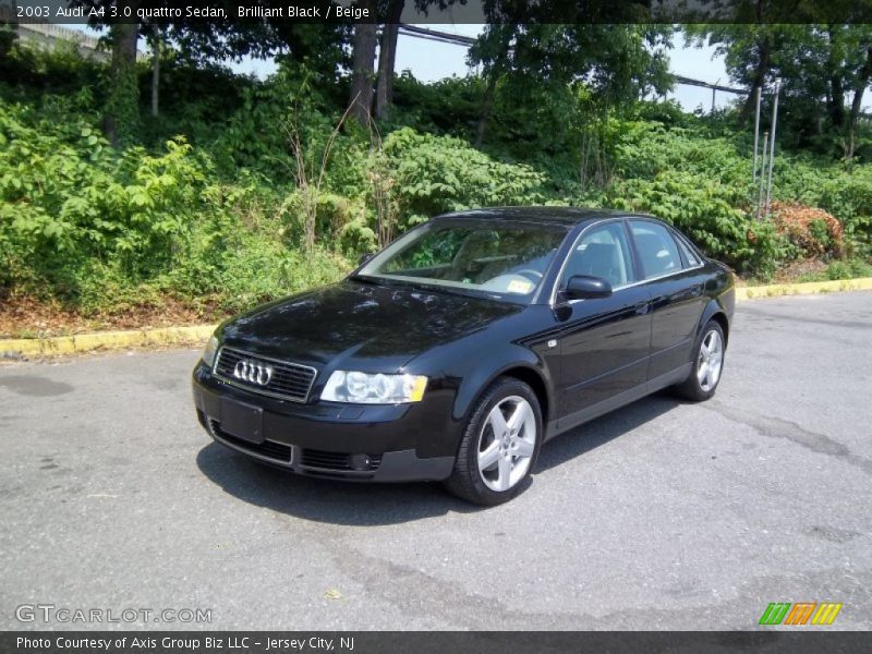Brilliant Black / Beige 2003 Audi A4 3.0 quattro Sedan