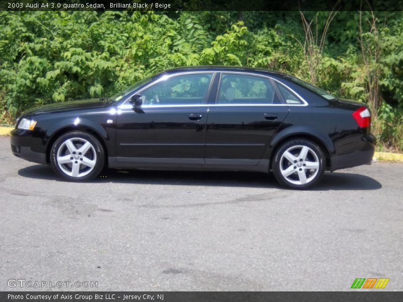 Brilliant Black / Beige 2003 Audi A4 3.0 quattro Sedan