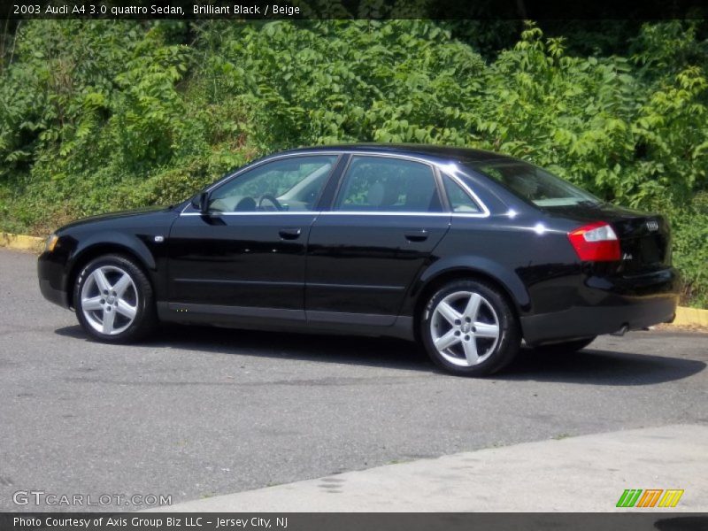 Brilliant Black / Beige 2003 Audi A4 3.0 quattro Sedan
