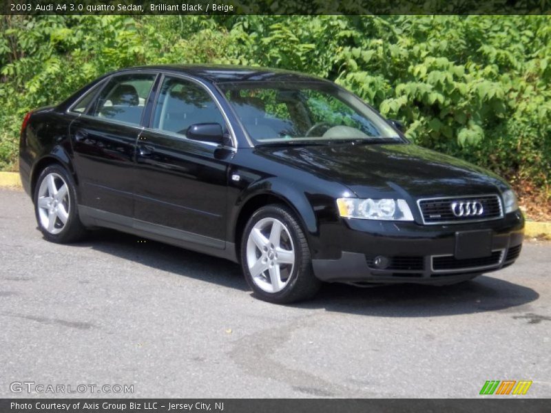 Brilliant Black / Beige 2003 Audi A4 3.0 quattro Sedan