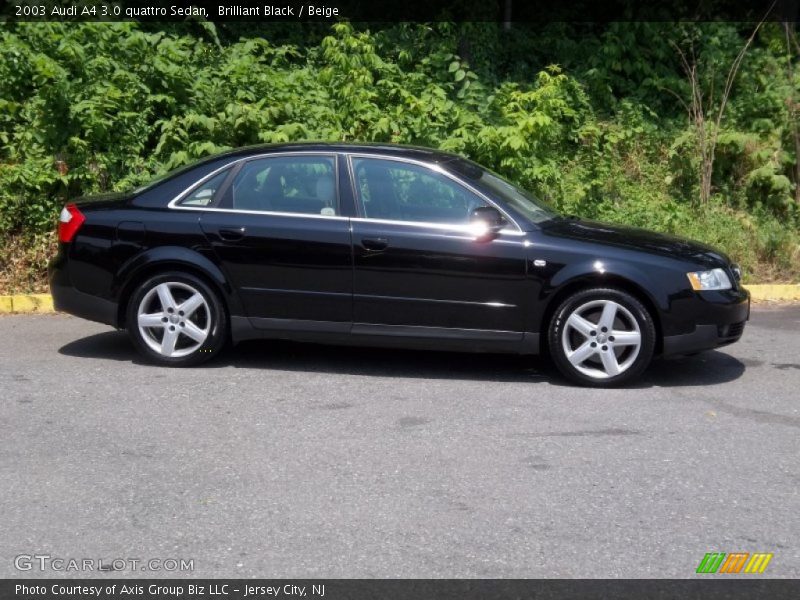 Brilliant Black / Beige 2003 Audi A4 3.0 quattro Sedan