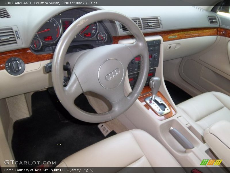 Brilliant Black / Beige 2003 Audi A4 3.0 quattro Sedan