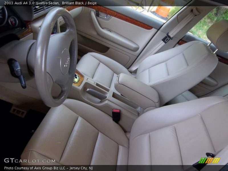 Brilliant Black / Beige 2003 Audi A4 3.0 quattro Sedan