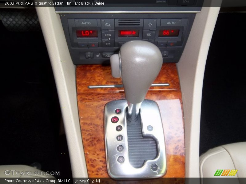 Brilliant Black / Beige 2003 Audi A4 3.0 quattro Sedan