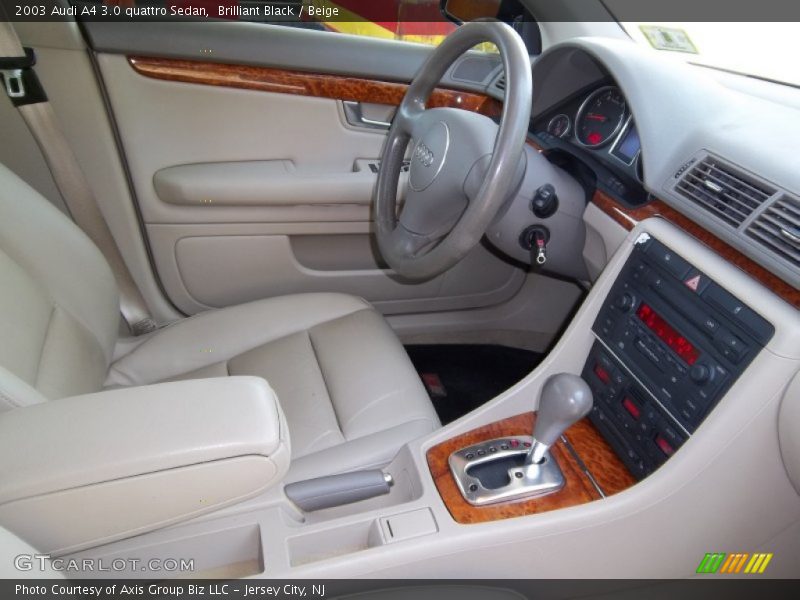 Brilliant Black / Beige 2003 Audi A4 3.0 quattro Sedan