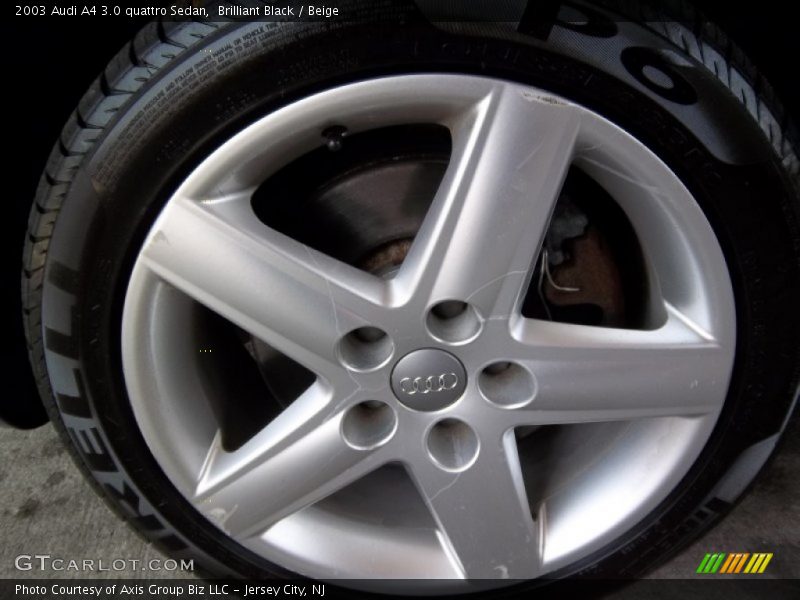 Brilliant Black / Beige 2003 Audi A4 3.0 quattro Sedan