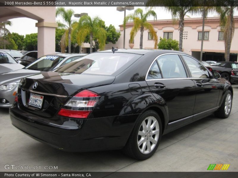 Majestic Black Metallic / Cashmere/Savanna 2008 Mercedes-Benz S 550 Sedan